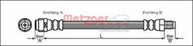 METZGER AUTOTEILE Stabdžių žarnelė Brakehose 4110574
