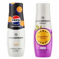 Set of 2 concentrates and syrups. Sodastream Pepsi MAX Mango + Passionfruit