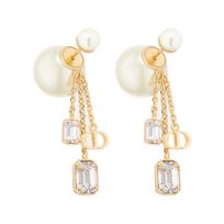 Dior Logo Pendant Metal Earrings Women Earrings Gold E3576WOMCY F,Gold