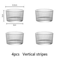 4pcs Clear Glass Mini Bowls Set Kitchen Desserts Bowl Home Dips Sauces Pudding Fruit Charcuterie Boards Bowls For Meal Prep