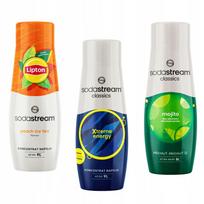 3 Sodastream Lipton Ice Tea persikų + Energy + Mohito koncentratų rinkinys