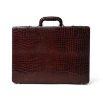 MaheTri Executive Croco Odos Portfelis/Lagaminas - Rudas Vyrams ir Moterims 18-Inch ruda