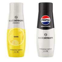 2x SODASTREAM TONIC sirupas + PEPSI MAX BE CUKRAUS vandens koncentratas