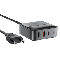 "Acefast Z6" įkroviklis "GaN" tinklo stalinis 2x USB-A / 2x USB-C PD 65W - juodas