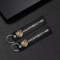 Siuvinėtas motociklo raktų pakabukas Porsche Boxster Cayman Cayenne 911 Macan Panamera Taycan 718 Raktų pakabukai Raktų grandinėlės Aksesuarai