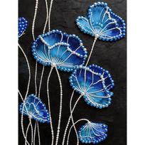 Pearl DIY Little Orchid Art Kits 15.7x19.6inch Gem Art Pearl Painting Kits Without Frame for Adults Gift Idea Home Wall Decor 30x40cm