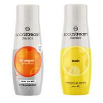 Set of 2 concentrates: Sodastream Orange syrup, Orange Zero + Tonic