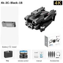 2025 UAV 8K HD Trijų kamerų bešepetis išmanus kliūčių vengimas 5G Wifi FPV optinio srauto pozicionavimas GPS sklandymas bešepetis kvadrokopteris 4k 1 battery juoda
