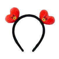 Bt21 Line Friends 3D pliušinė galvos juosta moterims Minkštas ir patogus Chimmy ausų plaukų lankelis Love