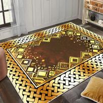 Black Gold Luxury Large Area Rug 200x300cm Non-slip Floor Mat for Living Room Bedroom Study Home Decoration 60*90cm