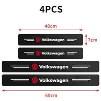 Volkswagen VW 4 vnt. Automobilio durų slenksčio apsauginės plokštelės dekoras Anglies pluošto lipdukai Volkswagen VW Golf Polo Tiguan Passat Touareg M