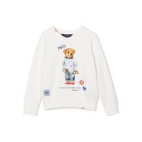 Polo Ralph Lauren Sweatshirt Teddy Bear Letter Print Crew Neck Pullover Long Sleeve Kids tops White 313864865001 XL