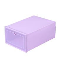 Dustproof Protection Rack Foldable Footwear Holder Shoe Organizer Shoe Cabinet Storage Box Clear Shoes violetinė