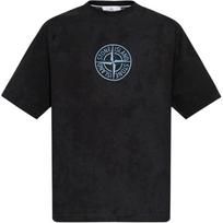 Stone Island Raidės Logotipas Trumpomis Rankovėmis Apvalia Kaklo Marškinėliai Vyriški Viršutiniai Drabužiai K2S152100021S0235-V0029 L