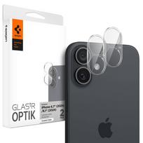 Apsauginis stiklas kamerai Apple iPhone 16 / Apple iPhone 16 Plus Spigen Optik Glas.tr kameros apsauga 2-Pack Crystal Clear
