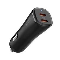 Spigen ArcStation Essential EV502 – Car Charger 2x USB-C PD + QC3.0 50W (Black)