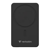 Verbatim Charge 'n' Go Essentials Magnetic Wireless Power Bank, 5000mAh, Black
