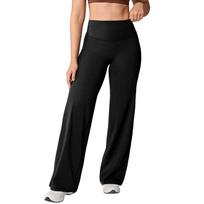 Women's Color Straight Yoga Pants, High Waisted Flared Pants, Loose Fit Outdoor Sports Pants L juoda