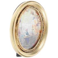 Ovalus dervos retro sienų dekoras, nuotraukų rėmelis, pakabinamas vintažinis paveikslų rėmelis, stalo dervos rėmai, namų dekoro nuotraukų rėmelis 10.50X8.50X1.10CM
