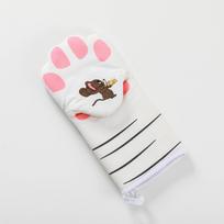 1 unit Microwave Insulated Glove Adorable Cat Paw Oven Baking Anti Scalding Anti Slip Safety And Comfortable Thickened Insulated Gloves