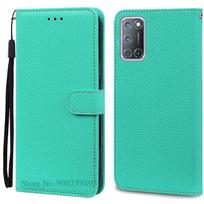 OPPO A52 A92 A72 dėklas Silikoninis Odinis Piniginė Apverčiamas Dangtelis OPPO A72 A52 A 72 52 92 OPPOA72 OPPOA52 Apverčiamas Dėklas Coque Fundas For OPPO A52 dangaus mėlyna spalva