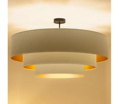 Brilagi - Prigludusi liustra LUNETA 3xE27/60W/230V Ø 80 cm kreminė/auksinė