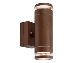 Markslöjd 109105 - dimeriuojamas lauko sieninis šviestuvas LUNO 2xLED/4,9W/230V IP65 rudas