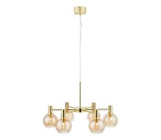 Markslöjd 109153 - Pakabinama liustra ant laido AMBRA 6xE14/40W/230V auksinė/dūminė smėlinė