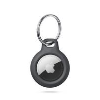 Tech-Protect Rough dėklas Apple AirTag su žiedu - juodas