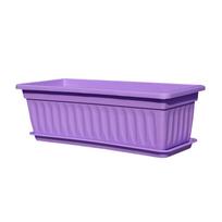 Stačiakampis plastikinis gėlių vazonas / daržovių sodintuvas One Size violetinė