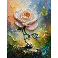 DIY A Rose Pearl Art Painting for Home Wall Decor Arts Craft  for Adults/Beginners Gift Idea Home Decor Without Frame 30x40cm