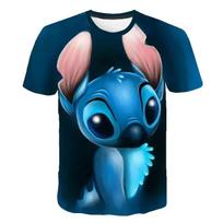 2026 m. vasara Disney Vaikams Berniukams Stitch 3D spausdinti marškinėliai Vaikams Stich viršūnės Marškinėliai Animacinis gatvės atsitiktiniai Vaikų drabužiai Senesni marškinėliai 110