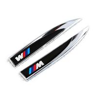 BMW 2 vnt. Automobilio M ženkliuko lipdukas Metalinis Automobilio šoninės kėbulo ženklinimas Bmw M lipdukas X1 X3 X4 X5 X6 X7 e46 e90 f20 e60 e39 f10 Automobilio priedai sidabras