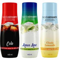 Set of 3 SodaStream concentrates: Cola+Lemon-Lime+Lemonade