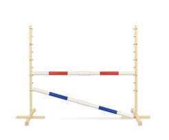 Jumping obstacle for Hobby Horse 160cm, h-120 cm, two beams - red and blue
