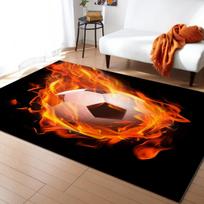 Futbolo Kilimas Soccer Žaidimo Kilimas Vaikams Berniukams Paaugliams Žaidimų Kambarys Vidaus Grindų Kilimėlis Sporto Tema Svetainė Sofa 40x60cm 16x24 inch orange