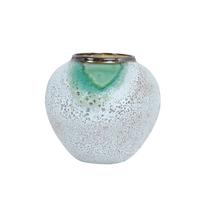 Keraminė vaza TITAN STONE H18cm, žalios/baltos tekstūros