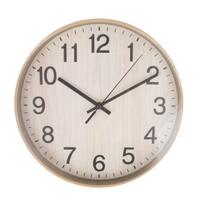 Sieninis laikrodis WOODY D30cm, šviesaus medžio tekstūra