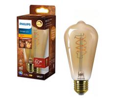 Reguliuojama LED VINTAGE lemputė Philips ST64 E27/7,3W/230V 2200K CRI 90