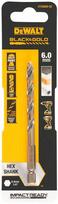 Grąžtas metalui HEX 1/4, 6,0 mm, DeWALT