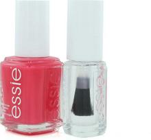 Set Essie: Nail Enamel Vegan Glossy Shine Finish Nagų lakas 72 Peach Daiquiri 13.5 ml + Nail Care - Good To Go Top Coat Nail Strengthening Lacquer, 5 ml