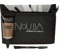 25 vnt. rinkinys „Nouba“: „Nouba“ antakiai + „Nouba“ antakių gelis, 7 ml + tekstilinė makiažo dėžutė (Juodas)