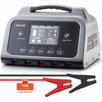 Išmanusis akumuliatorių įkroviklis automobiliams, valtims, motociklams, žoliapjovėms, 30A 6V 12V 24V su LCD ekranu, palaikomasis įkroviklis desulfatorius, LiFePO4 švino rūgšties ličio akumuliatorių kroviklis