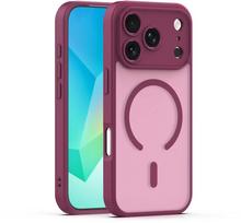 Telforceone „Mag Matt“ dėklas, skirtas „iPhone 17 Pro Max 6,9“ / „18 Pro Max 6,9“ su bordo spalvos kameros apsauga
