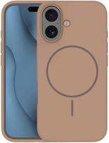 Telforceone Silikoninis plonas „Mag“ dėklas, skirtas iPhone 16e / 17e, rudas