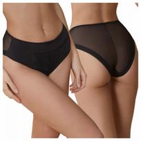 Modeluojamosios kelnaitės aukštu liemeniu su tiulio nugara 3XL (52) Violeta Braga Negro juodos