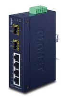 Planet ISW-621TF network switch Unmanaged L2 Fast Ethernet (10/100) Black