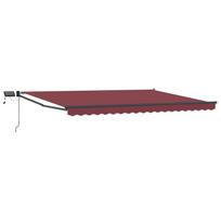 Rankinė ištraukiama markizė su LED Bordo raudona 4 x 2 m