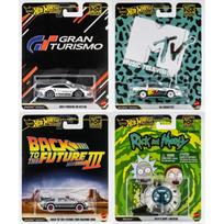 PRE-ORDER Hot Wheels Premium 2026 Pop Culture/Entertainment Series Modeliukų rinkinys (Porsche 911 GT3 RS (992),Rick's Ship,1984 Corvette MTV, Time Machine 50's Version)