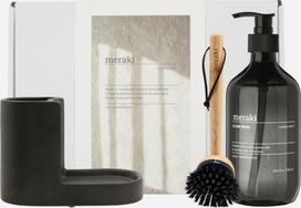 Meraki - Gift Box, Dark Grey Holder + Nature Brush + Shadow Lake Dish Wash - Grey - 490 ml, L: 32 cm, W: 23.5 cm, H: 13.5 cm